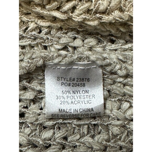 Skies Are Blue Women’s Oatmeal Color Sleeveless Cardigan With Hood Small Boho - Picture 6 of 6